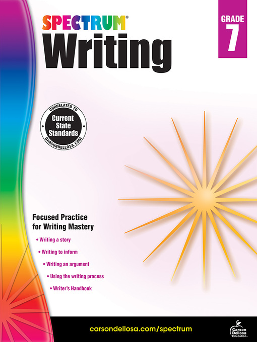 Title details for Spectrum Writing, Grade 7 by Spectrum - Wait list